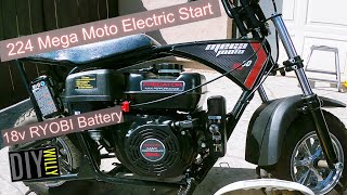 Electric Start Predator 224 Mega Moto with Ryobi Power