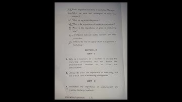 question paper of marketing management 2022 bba 3rd sem #mduquestionpaper #bba3rdsem