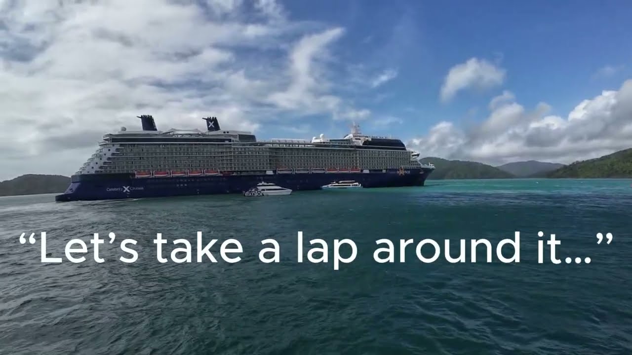 What Happens Around Celebrity Solstice at Anchor | Full Lap