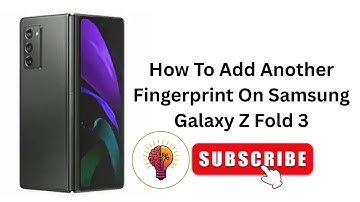 🚀 How To Add Another Fingerprint On Samsung Galaxy Z Fold 3 (2025 Guide) | Secure Unlock! 🔑