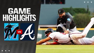 Marlins vs. Braves Game Highlights (4\/24\/24) | MLB Highlights