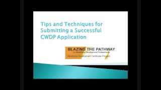 CWDP Application Tips, Bridget Brown, Executive Director of NAWDP