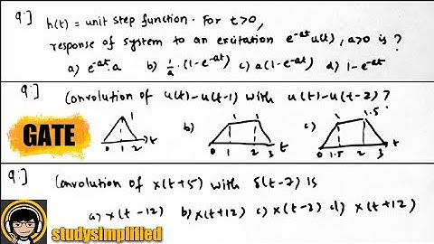 signals and systems - GATE exam questions (convolution)