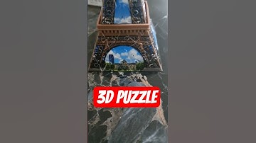 3D puzzle | Assembling a cool 3D puzzle of the Eiffel Tower.  #3d #3danimation #3dpuzzle #puzzle