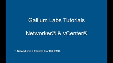 VMware backups with Dell-EMC Networker