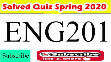 Eng201 Quiz 1 Solved Spring 2020Eng201 quiz 1|| Eng201 quiz 1 solution|| Eng201 quiz 1 help
