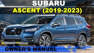 Career Overview SUBARU ASCENT (2019-2023) Owner's User Manual - English - PDF Download