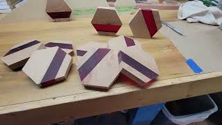 How To Make Hardwood and Epoxy Resin Hexagon Coasters