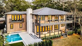 $4,195,000 Point Washington Florida Home Tour - Brand New Waterfront Home with Private Pool