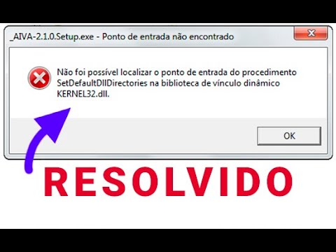 Erro: Não foi possível localizar o ponto de entrada do procedimento