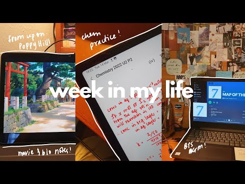 WEEK IN MY LIFE| biology & chem notes, chem practice, notion notes, F1 weekend, ghibli movie