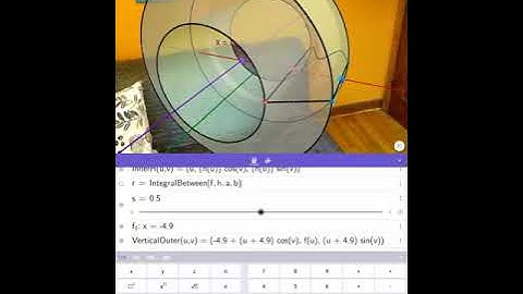 Rotating an Area Bounded by 2 Functions about yAxis: GeoGebra 3D with AR Demo