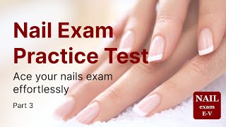 Nail technician state board exam 2022 | Manicurist Practice Test - Part 3  (Questions and Answers) screenshot 3