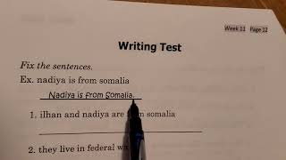 Writing & Spelling Tests (Week 11 pages 12-13)