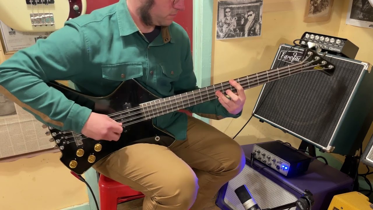 1980s Washburn B-20-8 8-string electric bass guitar