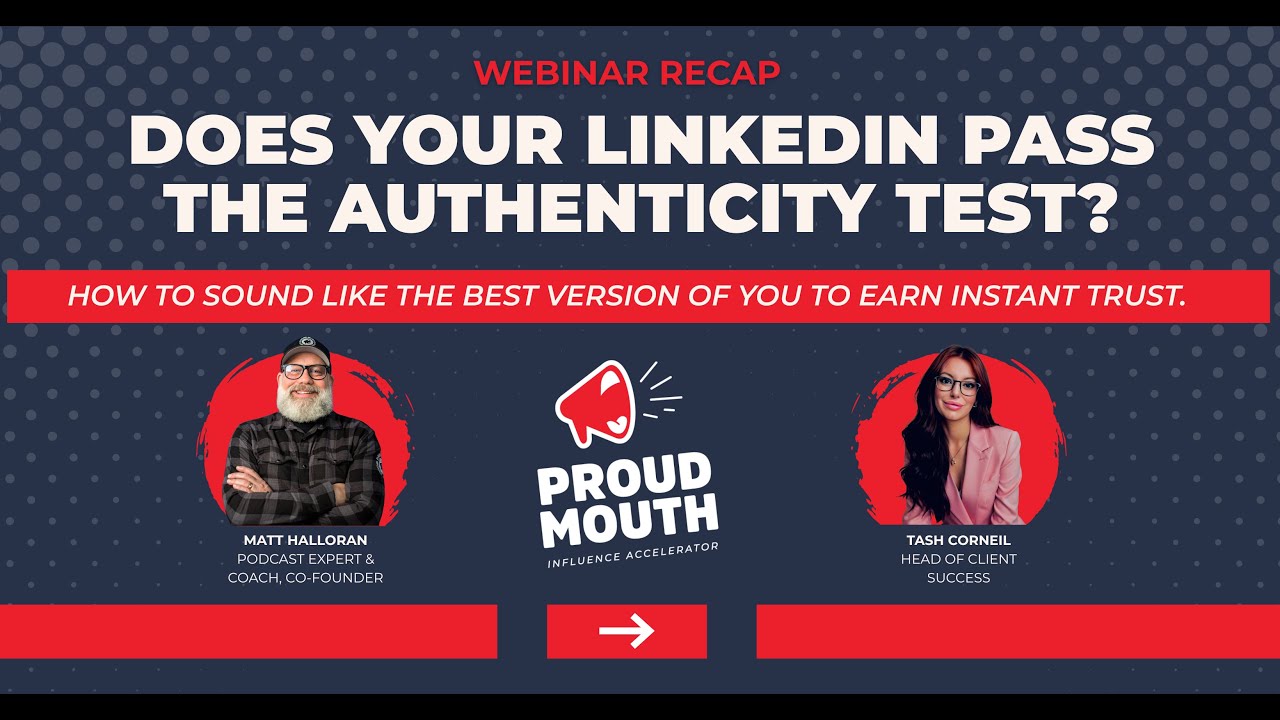 Does Your LinkedIn Profile Pass the Authenticity Test? | Webinar Replay ...
