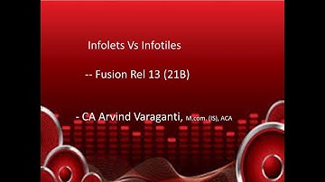 Fusion Cloud:- Infolets vs Infotiles