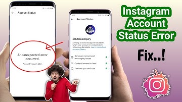 How to Fix Instagram Account Status An Unexpected Error Occurred | Instagram Account Status Error