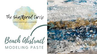 Beach Abstract with Modeling Paste (Beginner Glass & Resin Art Tutorial)