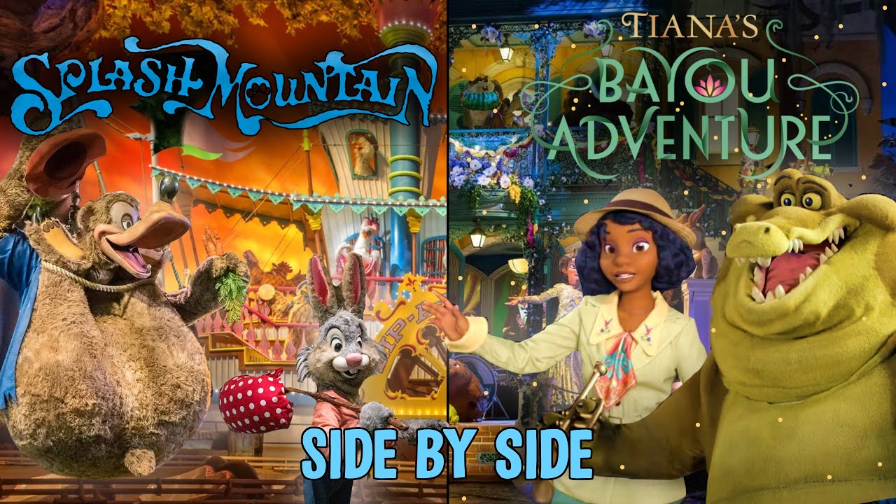 Splash Mountain & Tiana’s Bayou Adventure Side by Side Comparison