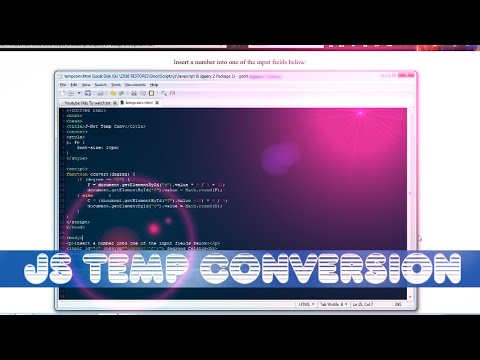 JavaScript Temperature Conversion