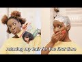 I RELAXED MY 4C NATURAL HAIR FOR THE FIRST TIME EVER | relaxing my hair by myself