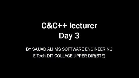 C++ lecture3 What is variable and constant and identifier sample message display  in c++ in pashto