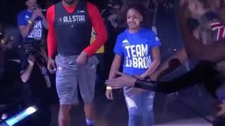 Rare Footage of Kawhi Leonard Smiling \&  Dancing (NBA All Star Game 2020 Team Lebron)