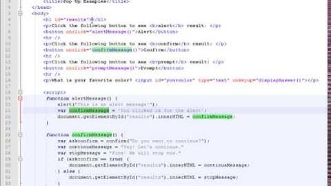 JavaScript Pop ups Tutorial