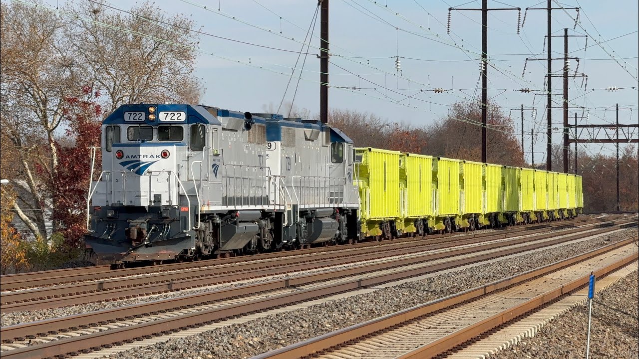 Transit Work Train 25 Minutes Of Amtrak Work Trains On The Northeast Corridor - YouTube