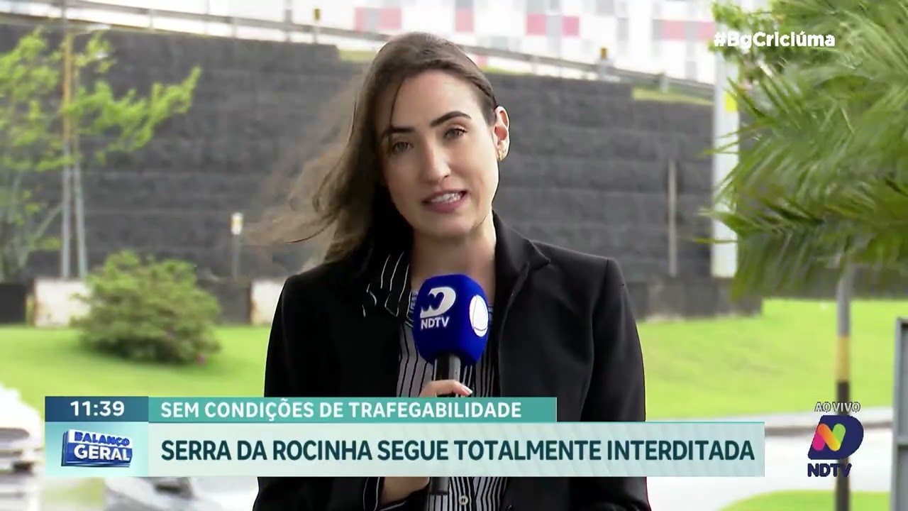 Transito na Serra da Rocinha segue totalmente bloqueado em SC