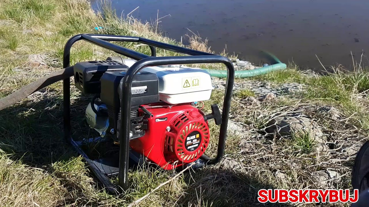 Motopompa ciśnieniowa • Pompa spalinowa WP-20 BLACK 6.5KM. 2" . prezentacja / pokaz