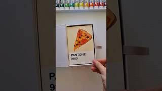 Do you like pineapple on pizza? Pantone Card Painting Challenge Day 51/100 #shorts