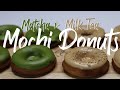 Matcha + Milk Tea Glaze Mochi Donuts