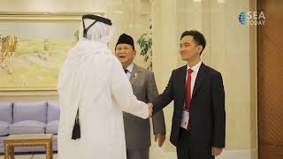 Prabowo  Gibran  Meet Qatari Emir Sheikh Tamim Bin Hamad Al Thani