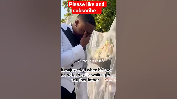 Emotional! Groom in tears as priscy walk down the aisle with the father #wedding #viralvideo #shorts