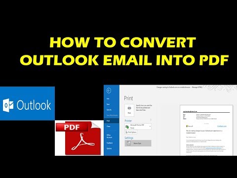 HOW TO CONVERT OUTLOOK EMAIL INTO PDF