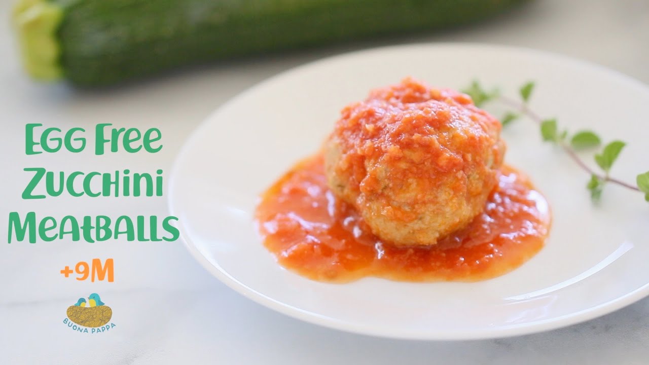 Egg Free Zucchini Feta Turkey Meatballs Recipe +9M | BuonaPappa