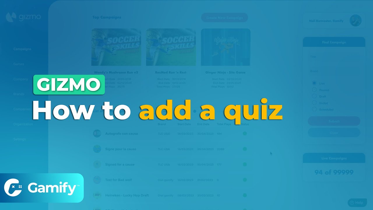 Gizmo how to add a quiz youtube
