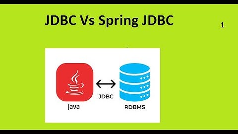 JDBC Vs Spring JDBC - Part 1