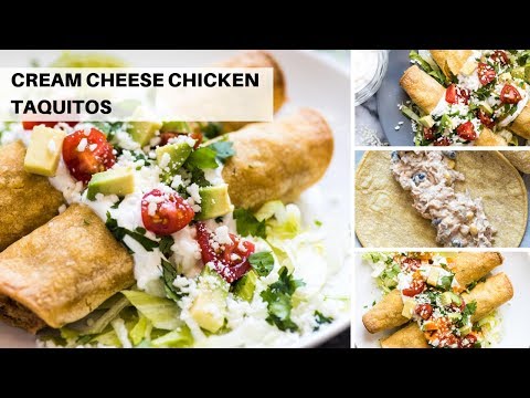 Baked Chicken Taquitos with Cream Cheese