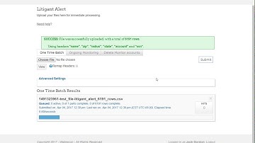 The Batch and Monitoring Process