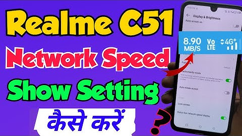 Realme C51 me Net Speed kaise show kare | realme c51 network Speed | realme c51 net speed setting