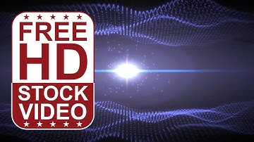 Free Stock Videos – motion graphics dots waves moving randomly with lens flare and particles 3D anim