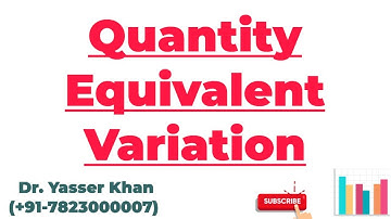 Quantity Equivalent Variation | Meaning Of Quantity Equivalent Variation | Economics | Microeconomic