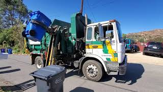 Small Waste Management Mack Midliner Amrep ASL Garbage Truck