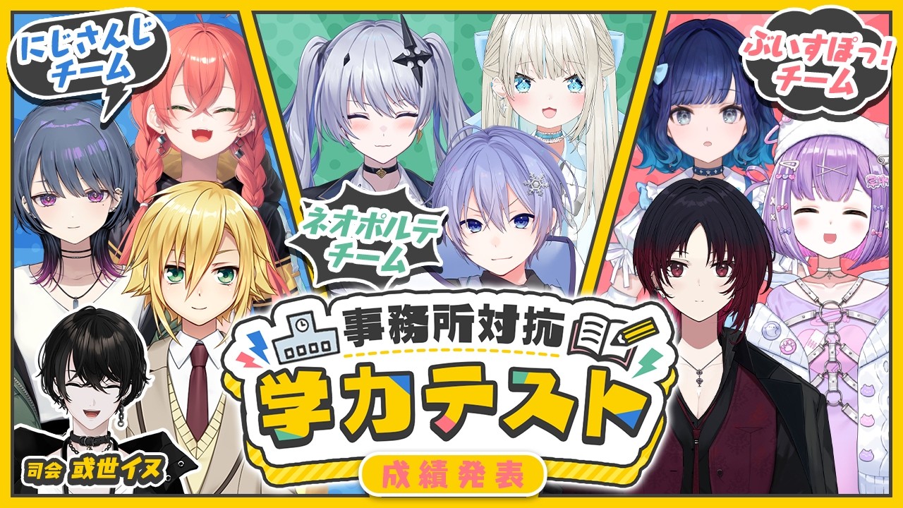 【本番】最下位はどこだ？！事務所対抗！学力テスト！！！【或世イヌ/Neo-Porte】