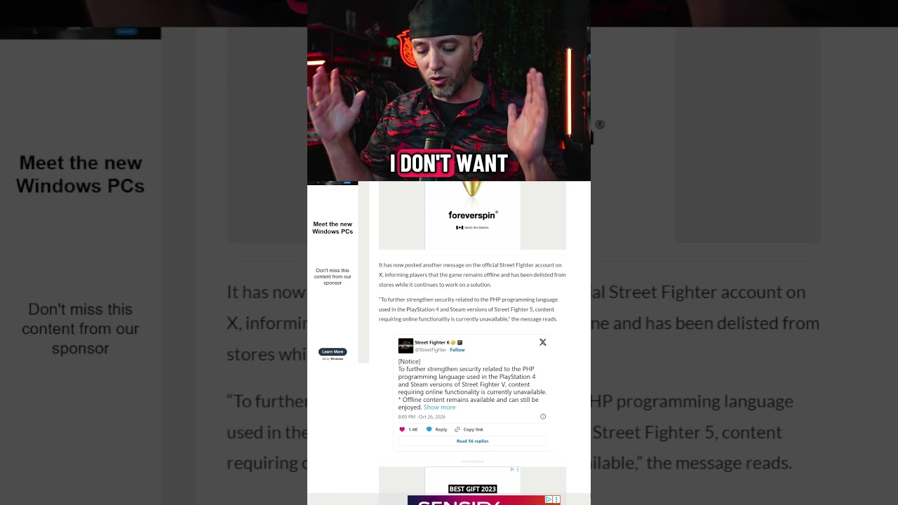 Capcom Just Delisted Street Fighter 5 👀 #sfv #capcom