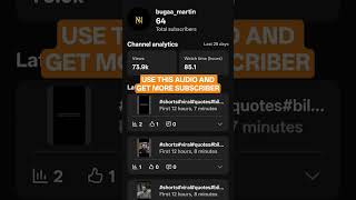 Use the audio and get more views