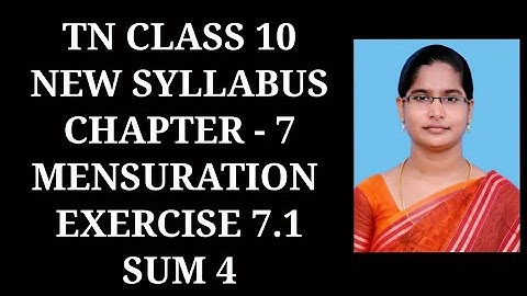 10th Maths Ch-7 Mensuration | Ex-7.1 (4th sum) | Samacheer One plus One channel